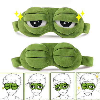 Sad Frog Sleeping Mask Green